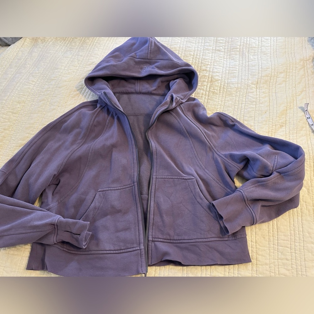 lululemon athletica Lavender Purple Scuba Cropped Full-Zip Hoodie medium